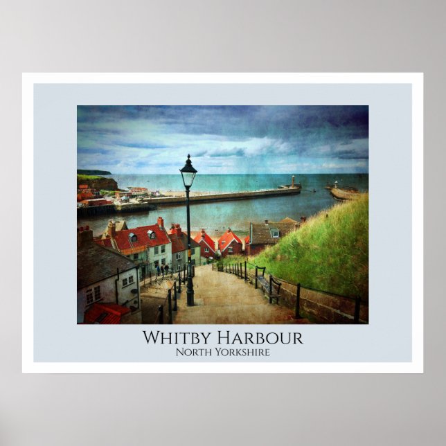 Poster Whitby Harbour de 199 Steps (Devant)