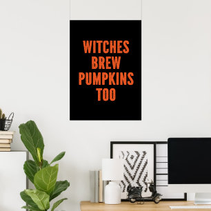 Poster Whitches brassent aussi des citrouilles