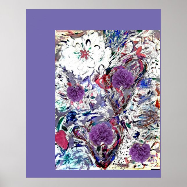 Poster White Dahlia (Devant)
