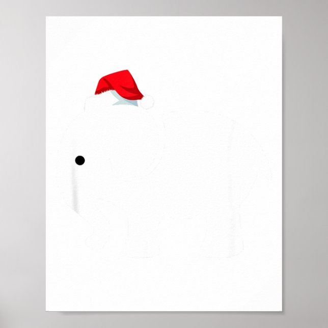 Poster White Elephan, Christmas Party Gift  (Devant)