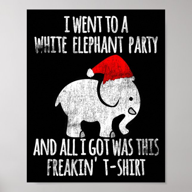 Poster White Elephant Christmas Fun Gift Exchange Contest (Devant)