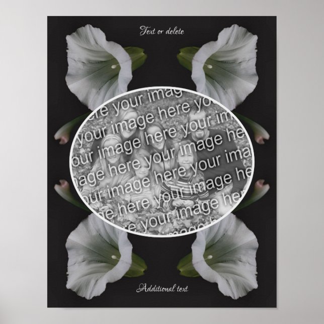 Poster White Morning Glory Flower Créez votre propre phot (Devant)