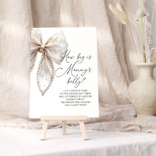Poster White Pearl Bow Quelle est la taille de Mommys Bel