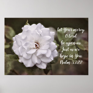 Poster White Rose Hope Art Imprimer