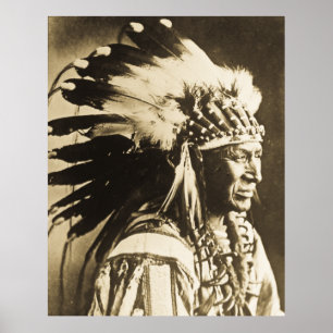 Poster White Swan Sioux Chief Native American