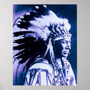 Poster White Swan Sioux Chief Native American