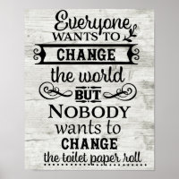White Wood Look Changer le papier toilette Salle d