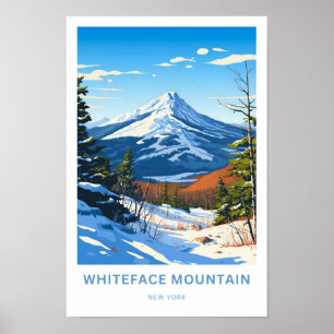 Poster Whiteface Mountains New York Travel Print