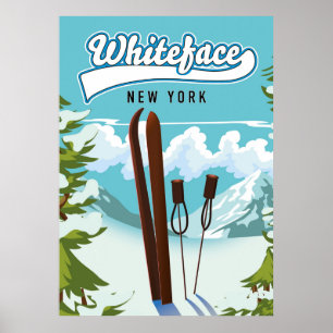 Poster Whiteface New York Pour Skier