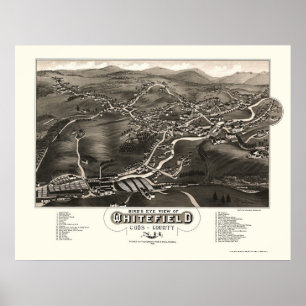 Poster Whitefield, NH Panoramic Map - 1883