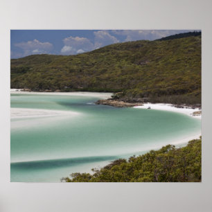 Poster Whitehaven Beach, Hill Inlet, Tounge Point,