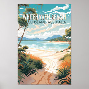 Poster Whitehaven Beach Queensland Australie Travel Art
