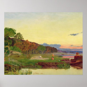 Poster Whitlingham, Norfolk, 1860 (huile sur la toile)