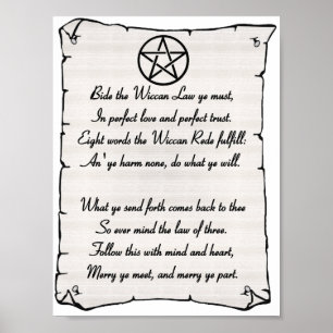 Poster Wiccan Rede
