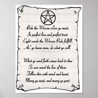 Poster Wiccan Rede