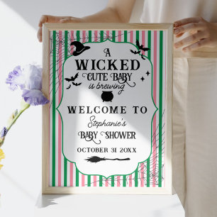 Poster Wicked Cute Baby brasse le Baby shower d'Halloween