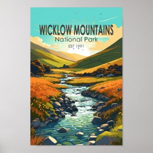 Poster Wicklow Mountains National Park Irlande River Art