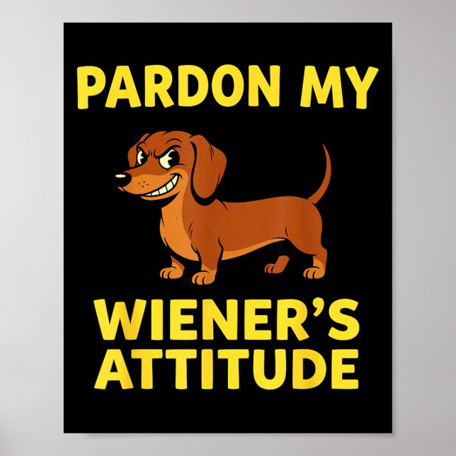Poster Wiener Dog Dachshund  (Devant)