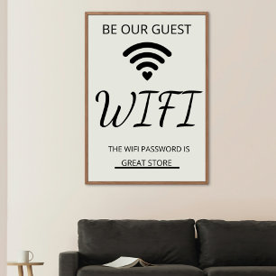 Poster Wifi Password Business