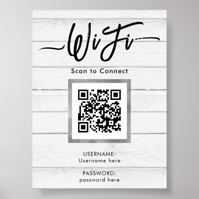 Poster Wifi simple pour les professionnels (Devant)