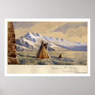 Poster Wigwam des Indiens Ute, Salt Lake City