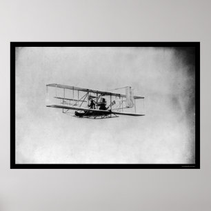Poster Wilbur Wright en vol 1909
