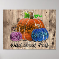 Wild About Fall Empreintes de léopard Citrouilles