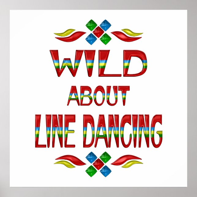 Poster Wild About Line Dancing (Devant)