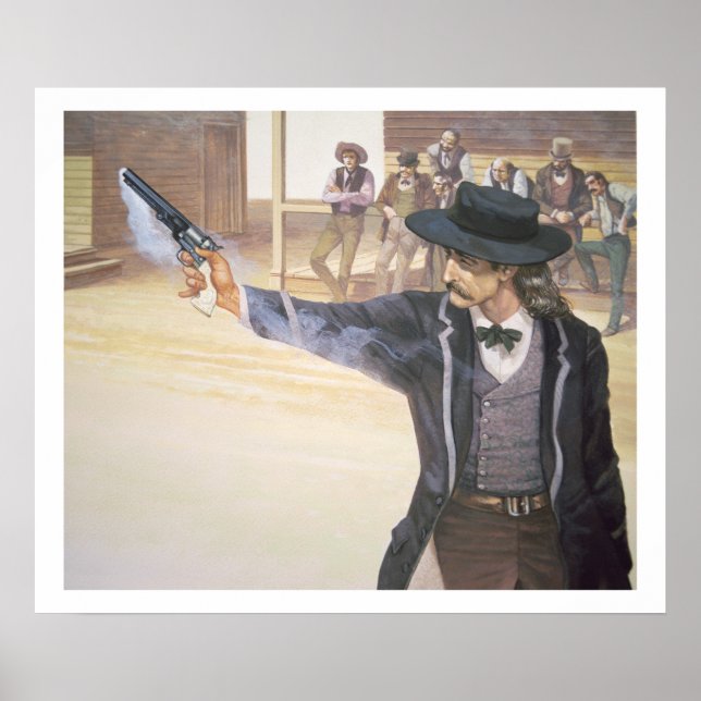 Poster 'Wild Bill' Hickok (1837-1876) montre sa marque (Devant)