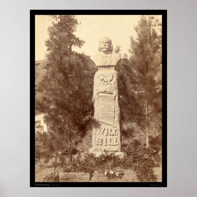 Poster Wild Bill Hickok Monument SD 1891 (Devant)
