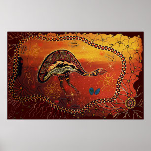 Poster Wild Emu Dreaming