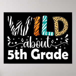 Poster Wild Environ 5e année Retour à l'école drôle
