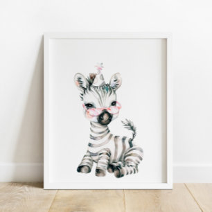 Poster Wild Safari Party Zebra Animal Anniversaire