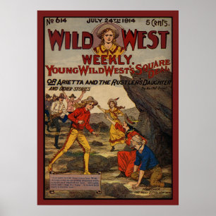 Poster Wild West Rustlers Cowboys Cowboys Cowgirls
