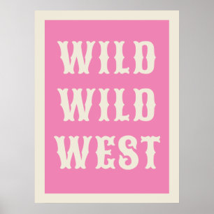 Poster Wild West Typographie cabine de Ranch