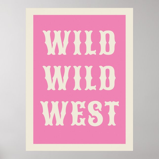 Poster Wild West Typographie cabine de Ranch (Devant)