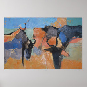 Poster Wildebeest - Art print