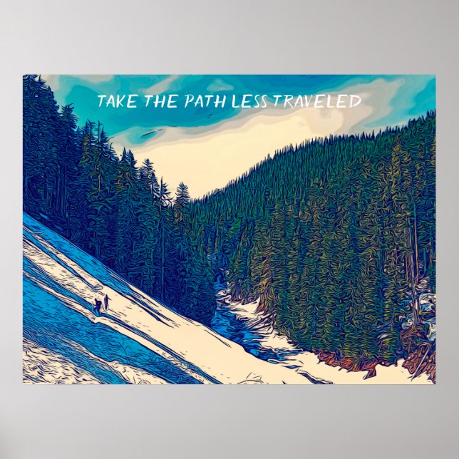 Poster Wilderness Randonnée Mountain Custom Dire (Devant)