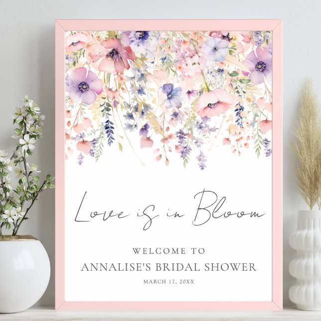 Poster Wildflower Floral Bridal Shower (Wildflower Floral Bridal Shower Poster )