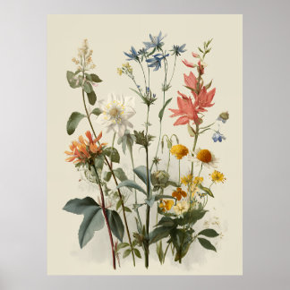 Poster Wildflower Meadow Bouquet