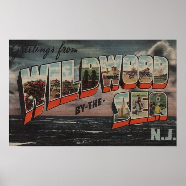 Poster Wildwood by the Sea, New Jersey 3 (Devant)