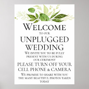 Poster Wildwoods Botanical Unplugged Mariage Ceremony