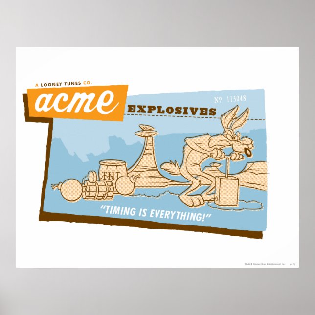Poster WILE E. COYOTE™ Acme Explosives 2 (Devant)