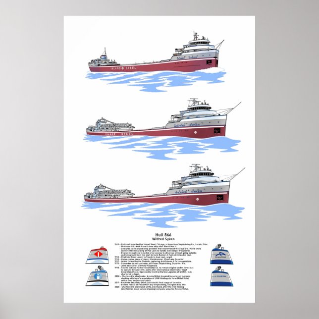 Poster Wilfred Sykes, cargo des Grands Lacs (Devant)