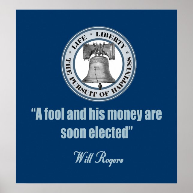 Poster Will Rogers - Un idiot et son argent (Devant)