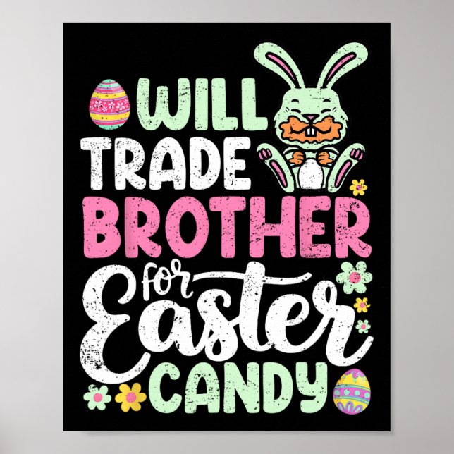 Poster Will Trade Broder Pour Pâques Bonbons Amusant Enfa (Devant)