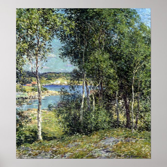 Poster Willard L. Metcalf Une famille d'oiseaux (Devant)