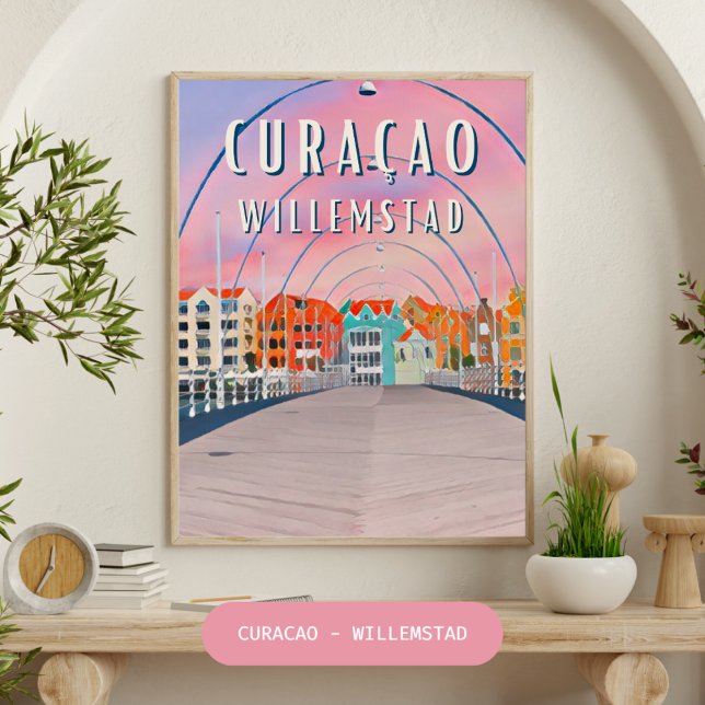 Poster Willemstad : la beauté colorée de Curaçao (Créateur téléchargé)