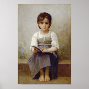 Poster William-Adolphe Bouguereau-La Difficile Leçon
