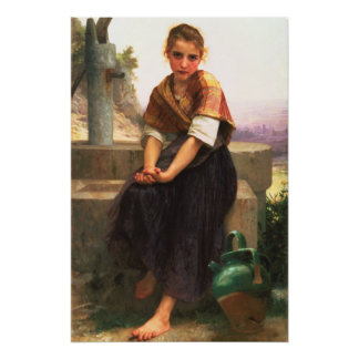 Poster William-Adolphe Bouguereau The Broken Pitcher